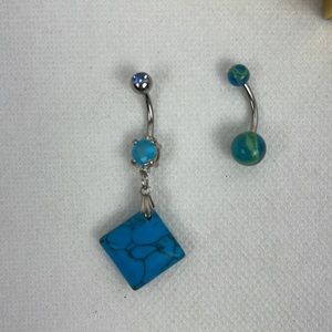 Set of Two Navel Rings